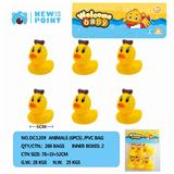 OBL886577 - SIX BOWTIE DUCKS (WITH BB WHISTLE)