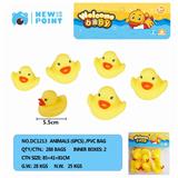 OBL886581 - SIX YELLOW DUCKS (WITH BB WHISTLE)