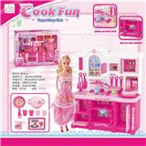 OBL888243 - KITCHEN SERIES AND MATCHING AND BARBIE BARBIE COLOR LIGHTING SOUND