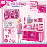 OBL888256 - KITCHEN SERIES AND MATCHING AND KITCHEN BARBIE BARBIE COLOR LIGHTING SOUND