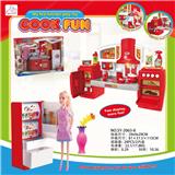 OBL888382 - SEPARABLE CABINET AND CABINET BARBIE AND REFRIGERATOR BIG RED LIGHT SOUND