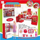 OBL888383 - SEPARABLE CABINET AND CABINET BARBIE AND REFRIGERATOR BIG RED LIGHT SOUND