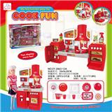 OBL888384 - SEPARABLE CABINET AND BIG RED BARBIE AND MATCHING BIG RED LIGHT SOUND