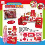 OBL888407 - SEPARABLE CABINET AND SKIRT BARBIE AND MATCHING BIG RED LIGHT SOUND