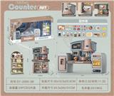 OBL888493 - SEPARABLE CABINET, OCEAN BLUE CABINET AND BREAD ACCESSORIES