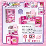 OBL888517 - DETACHABLE CABINET, HAIRDRESSING DOLL AND MATCHING LIGHTING SOUND