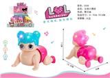 OBL889893 - Girl little climbing baby