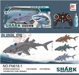 OBL890899 - Six way remote control bubble blowing shark