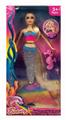 OBL891241 - 11.5 INCH REAL RAINBOW LIGHT MUSIC MERMAID LONG HAIR BARBIE
