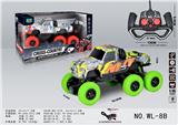 OBL891502 - 1: 16 FOUR WAY LIGHT SIX WHEEL GRAFFITI PICKUP TRUCK OFF ROAD REMOTE CONTROL VEHICLE