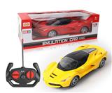 OBL892034 - 1:16 FOUR-WAY REMOTE CONTROL CAR WITH HEADLIGHTS RED/YELLOW 27MHZ