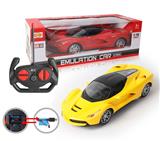 OBL892035 - 1:16 FOUR-WAY REMOTE CONTROL CAR WITH HEADLIGHTS TO COVER THE UNDERCARRY BATTERY USB LINE RED/YELLOW 27MHZ