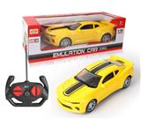 OBL892036 - 1:16 FOUR-WAY REMOTE CONTROL CAR WITH HEADLIGHTS YELLOW 27MHZ