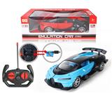 OBL892041 - 1:16 FOUR-WAY REMOTE CONTROL CAR WITH HEADLIGHTS TO COVER THE UNDERCARRY BATTERY USB LINE BLUE/RED 27MHZ