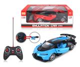 OBL892042 - 1:16 FIVE-TON BUGATTI OPEN 2 REMOTE CONTROL CAR WITH HEADLIGHTS TO PACK THE UNDERCARRY BATTERY USB LINE BLUE/RED 27MHZ