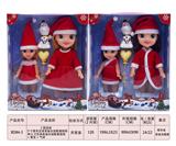 OBL893094 - 2款混装9寸音乐空身圣诞女孩和6寸空身圣诞女孩肥童娃娃+雪宝+气球