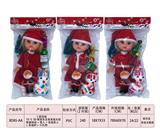 OBL893107 - 3 MIXED 10 INCH 3D EYE MUSIC EMPTY BODY CHRISTMAS GIRL, FAT BOY DOLL AND SNOWMAN AND SANTA CLAUS AND CHRISTMAS TREE AND SMALL GIFTS
