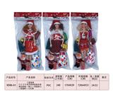OBL893108 - 3 MIXED 11.5 9-JOINT REAL BODY CHRISTMAS GIRL BARBIE DOLL AND SNOWMAN AND SANTA CLAUS AND CHRISTMAS TREE AND SMALL GIFTS