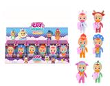 OBL893254 - 5-INCH PLASTIC BODY WILL SHED TEARS CRYING DOLL 6 MIXED PACK 24PCS