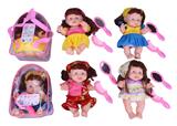 OBL893295 - 14-INCH BAG GLUE DOLL WITH COMB MIRROR FOUR MIXED