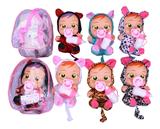 OBL893300 - 14 INCH BAG TAPE CONCERT TEARS CRY DOLL WITH BOTTLE NIPPLE SIX MIXED