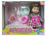 OBL894188 - 14 INCH GLUE DRINKING WATER URINATING WITH IC DOLL DOLL