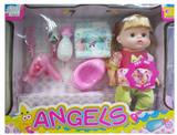 OBL894190 - 14 INCH ENAMEL DRINK WATER URINATE WITH IC DOLL
