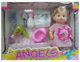 OBL894191 - 14 INCH ENAMEL DRINK WATER URINATE WITH IC DOLL