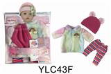 OBL895889 - 16 inch dolls clothes with urine trousers pacifier