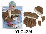 OBL895896 - 16 inch dolls clothes with urine trousers pacifier