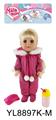 OBL896220 - 14 INCH GIRL BABY DRINK WATER URINATION FUNCTION WITH BOTTLE HAIRPIN HAIR RING SHOES ACCESSORIES