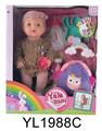 OBL896663 - 30CM FIXED EYE DOLL WITH DRINKING WATER AND URINATING FUNCTION AND SCHOOLBAG