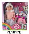 OBL897075 - 35CM MOVABLE EYE DOLL WITH WATER AND URINE FUNCTION AND BACKPACK