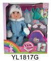 OBL897080 - 35CM MOVABLE EYE DOLL WITH WATER AND URINE FUNCTION AND BACKPACK