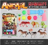 OBL897793 - 弹力乒乓球枪+动物组合