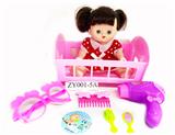 OBL898093 - 10 INCH MOVABLE EYE ROCKING TABLE WITH GLASSES BLOWING CYLINDER COMB MIRROR FLOWER COMB
