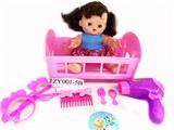 OBL898094 - 10 INCH ACTIVE EYE GIRL SHAKER WITH GLASSES BLOWTORCHE COMB MIRROR FLOWER COMB