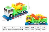 OBL902476 - INERTIA TRAILER WITH PULL WIRE DINOSAUR WITH BELL SOUND