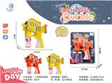 OBL906099 - 电动小丑鱼泡泡枪
带灯光、音乐
（2色混装）