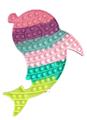 OBL907626 - 30CM 海豚（彩虹色）