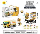 OBL911882 - 带电动声光螺丝刀声光惯性拆装工程车（油罐车）116PCS
