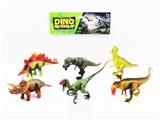 OBL913922 - 6只6.5寸彩绘恐龙