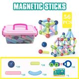OBL914360 - 磁力棒+磁力车56PCS（中透明盒）