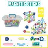 OBL914361 - 磁力棒+磁力车96PCS（大透明盒）