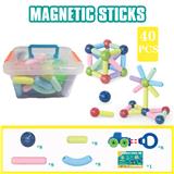 OBL914363 - 磁力棒+磁力车40PCS（小透明盒）