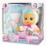 OBL915527 - Nurse Bear 6th generation 14 inch solid crying doll with colorful lighting four music with tears function, with water-absorbing bottle, with nipple with stethoscope. Needle. Thermometer 6 girl version crying doll mix