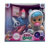 OBL915534 - Doctor 6th generation 14 inch glue crying doll with four music with tears function, with water bottle, with nipple with stethoscope. Needle. Thermometer 6 girl version crying doll mix
