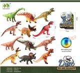 OBL916268 - 搪胶恐龙带声光(12款混装)