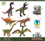 OBL916273 - 搪胶恐龙带声光(6款混装)