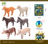 OBL916277 - 搪胶填棉家禽动物(30cm)6款混装